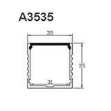 A3535 - Surface Mount Large Format Aluminum - 35 x 35mm