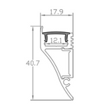 W001 - Wall Mount Aluminum LED Profile