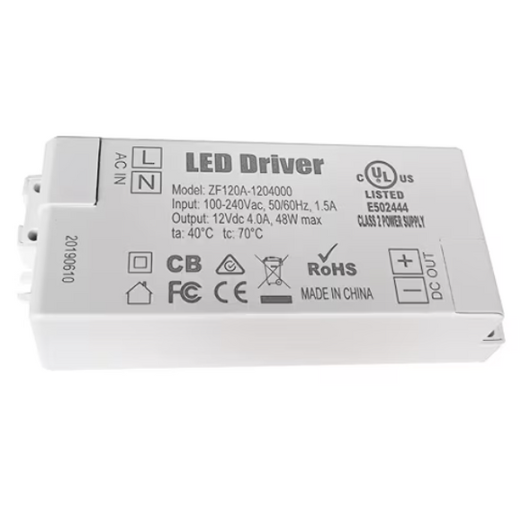 ZF120A-1204000 - Hardwired Compact LED Driver - 12V 4A