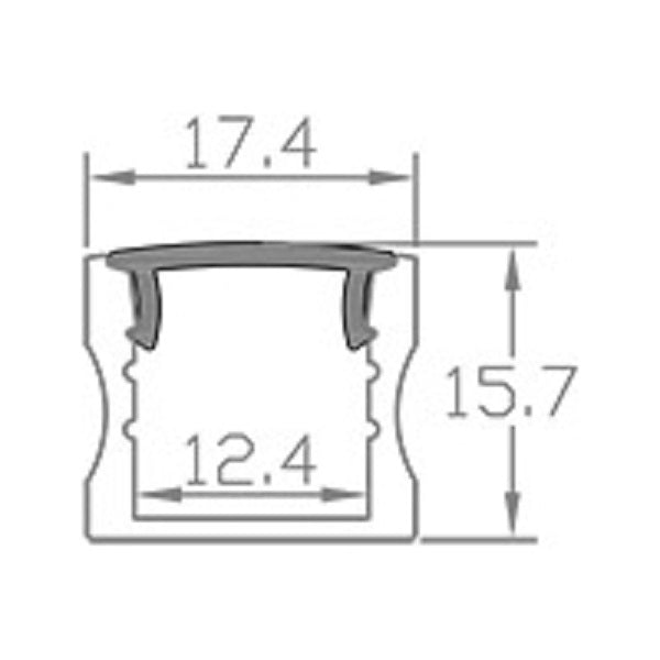 A1715 - Deep LED Channel - 17 x 16mm – DeLight LED