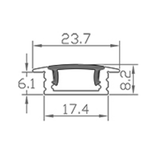 A2507 - Flush Mount LED Channel - 24 x 8mm