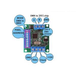 Led Dmx Decoder 2801 DMX to WS2801 SPI Decoder – DeLight LED